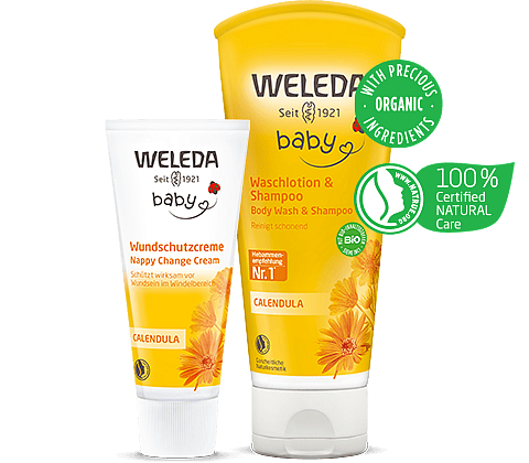 детская серия с календулой Weleda