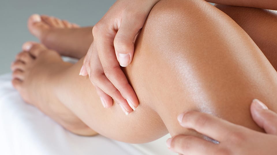 Massaging legs
